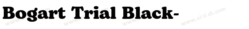 Bogart Trial Black字体转换